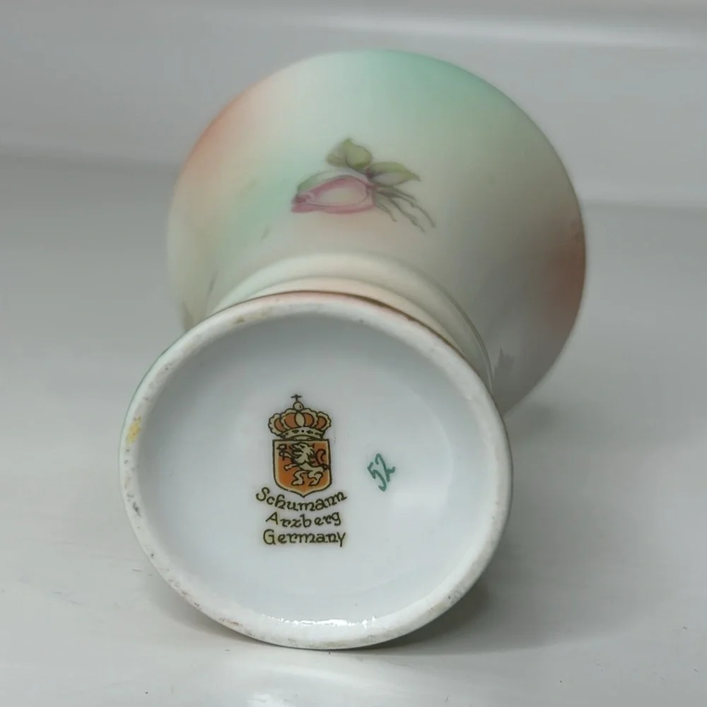 Schumann Arzberg Germany 🌹 Vintage Floral Small Porcelain Bud Vase #52 - Picture 9 of 16